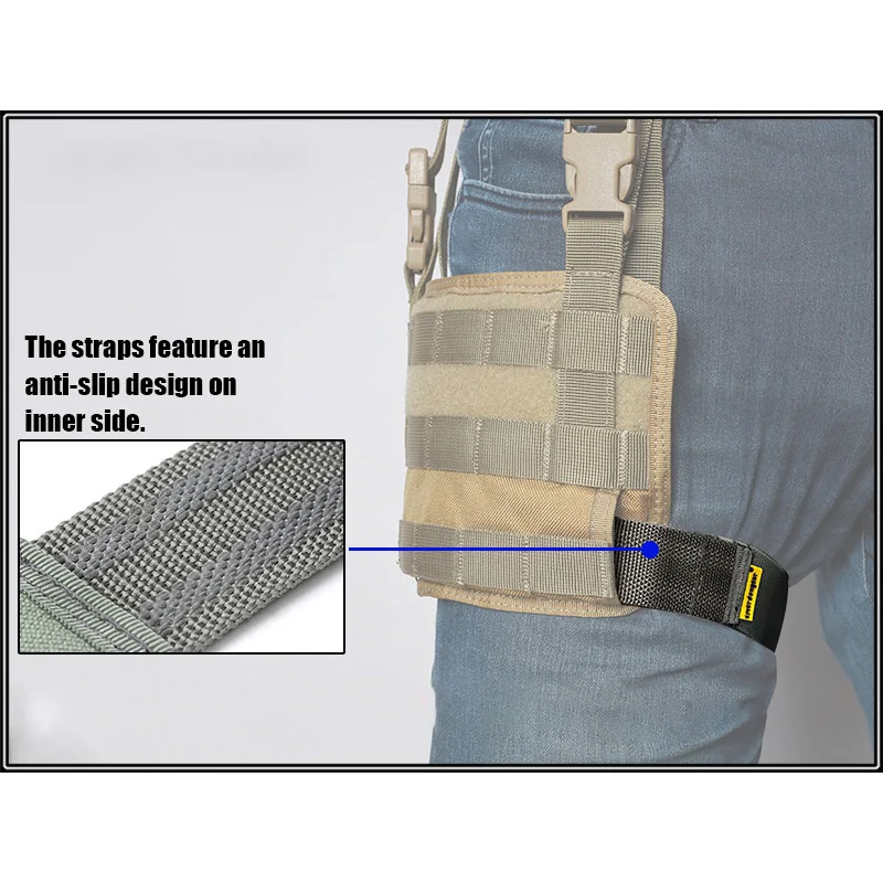 Emersongear-funda táctica antideslizante para muslo, funda para pistola, banda para pierna, colgador de cinturones, hebilla de liberación rápida, dibujo elástico para caza - imagen 4