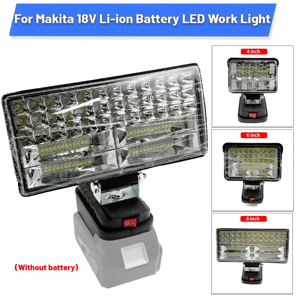 Luz de trabajo para batería Makita, foco portátil inalámbrico para trabajo al aire libre, herramienta de emergencia portátil, sin batería