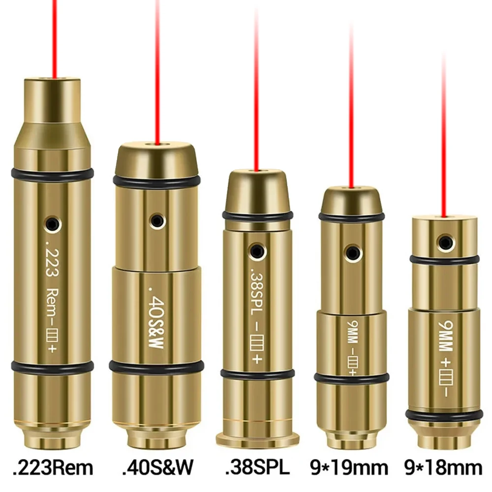 Cartucho de entrenamiento láser táctico, bala de entrenamiento láser de fuego seco, punto rojo, mira de entrenamiento láser para 9mm/380ACP/40S y W/223Rem