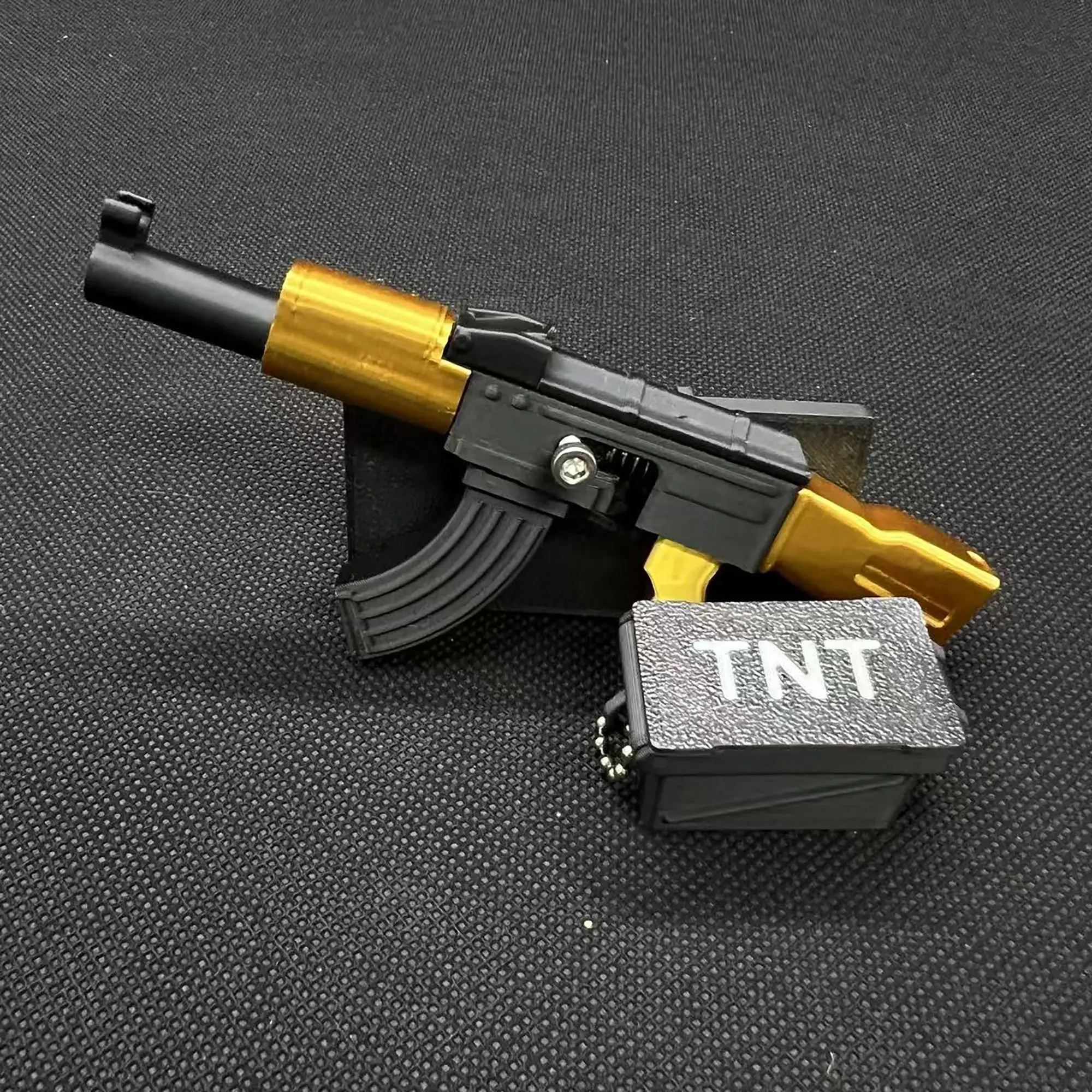 LLavero mini AK47 Rifle de pulso juguete Blaster BB Gun juguete llavero 3D impreso llavero juguetes de descompresión regalos geniales para niños - imagen 5