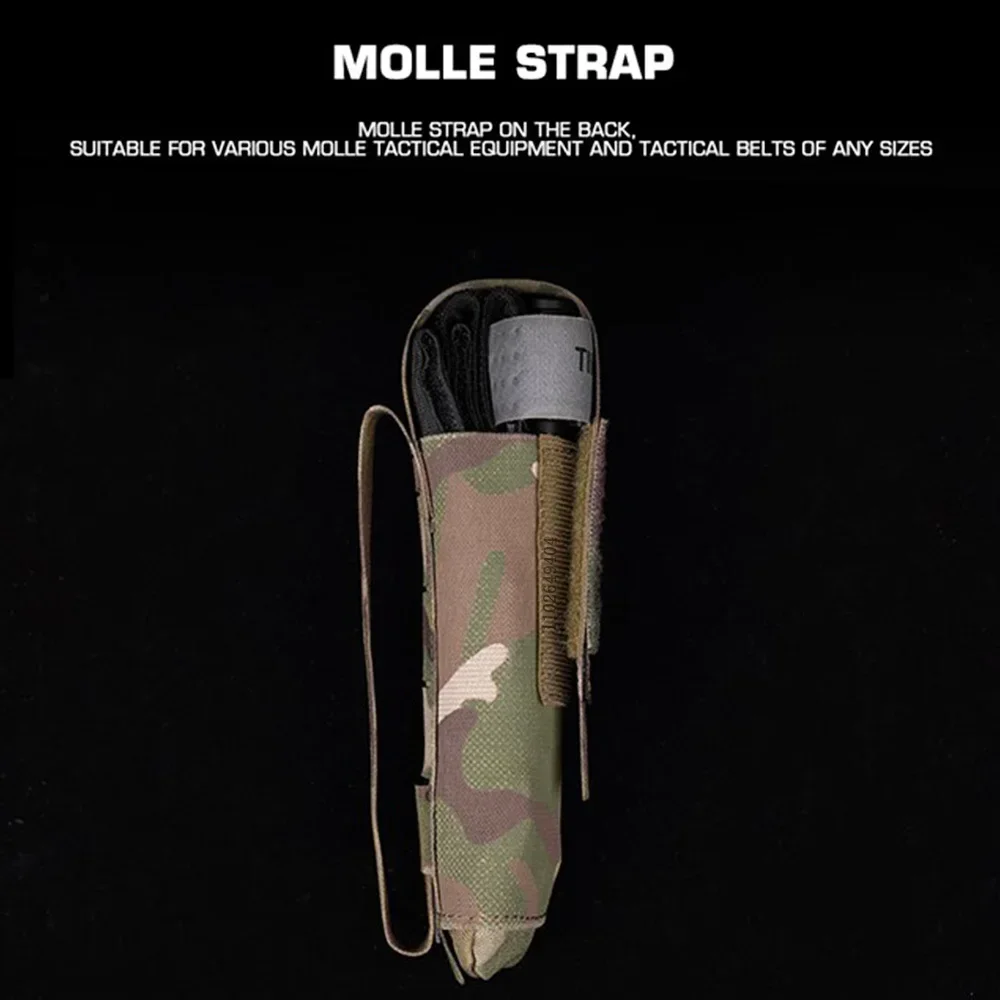 Bolsa de torniquete tactica MOLLE para cinturon - funda TQ y linterna - imagen 2