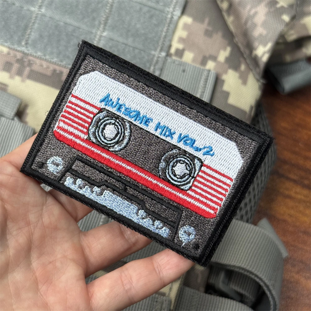 Parche del ejército militar de casete, emblema de moral táctico, pegatina para mochila, parches bordados con gancho para ropa - imagen 3