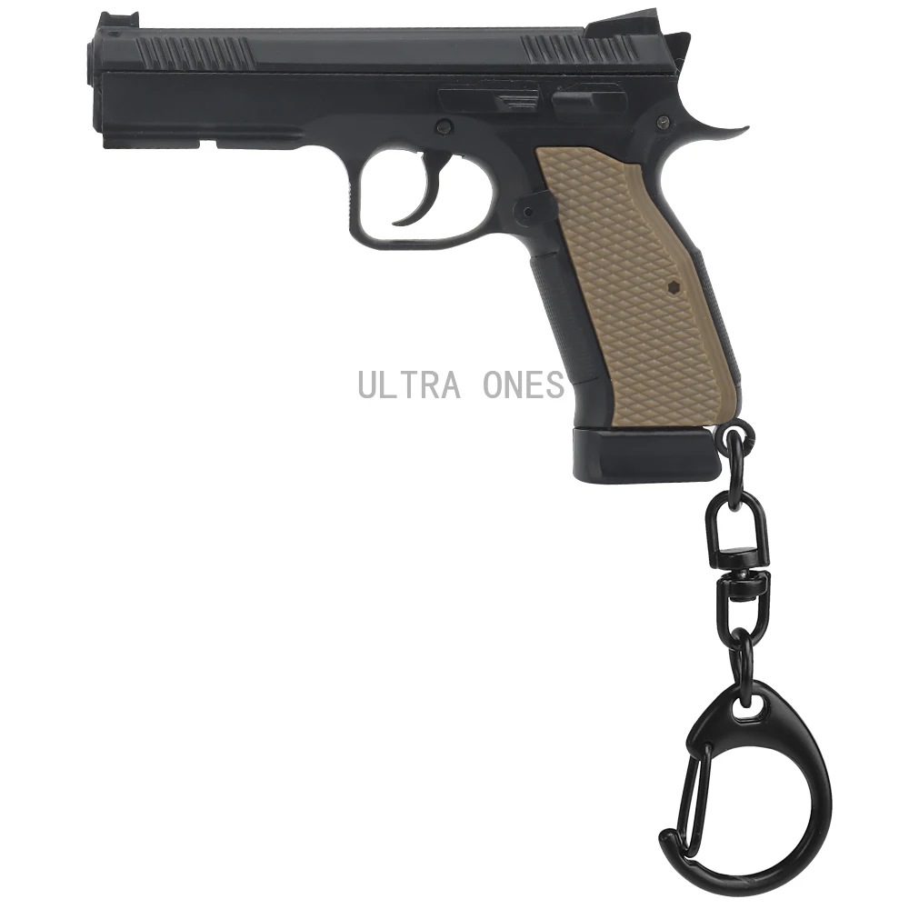 Llavero táctico con forma de pistola, herramienta para acampar al aire libre, decoraciones de armas, llavero Cs de caza, regalo, 92G - imagen 3