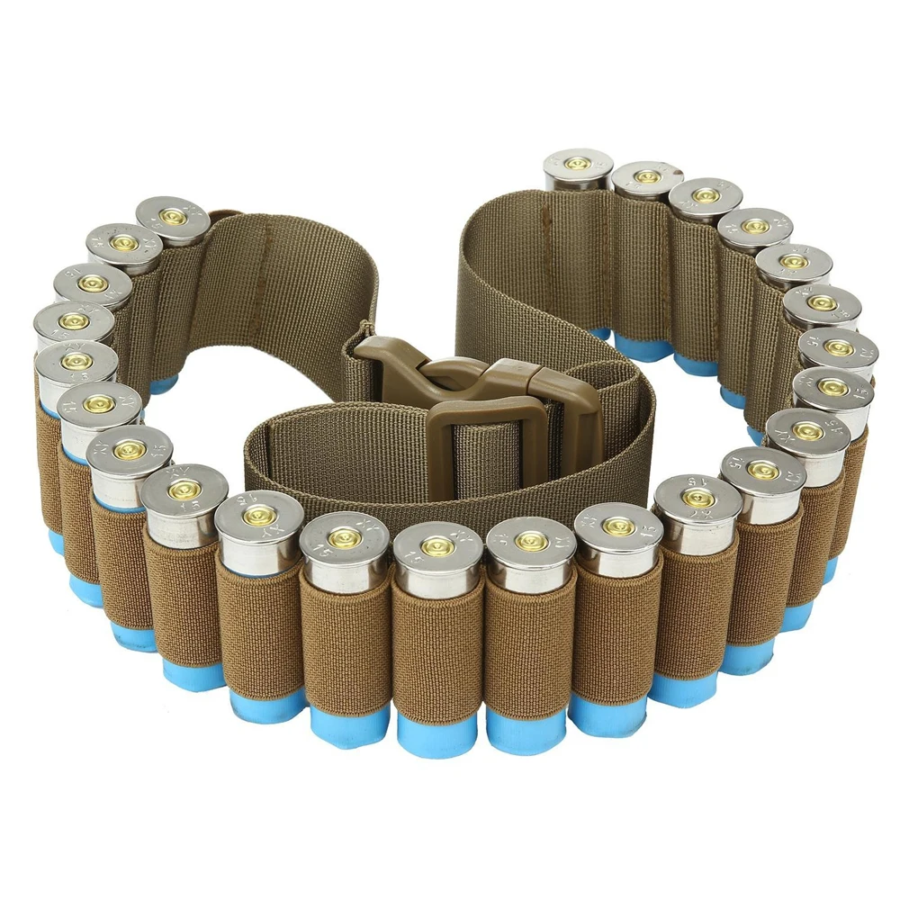 Bolsa de cartucho ajustable táctico para escopeta, portador de cinturón de carcasa para calibre 12, 20, Ga para caza, 26 rondas - imagen 2