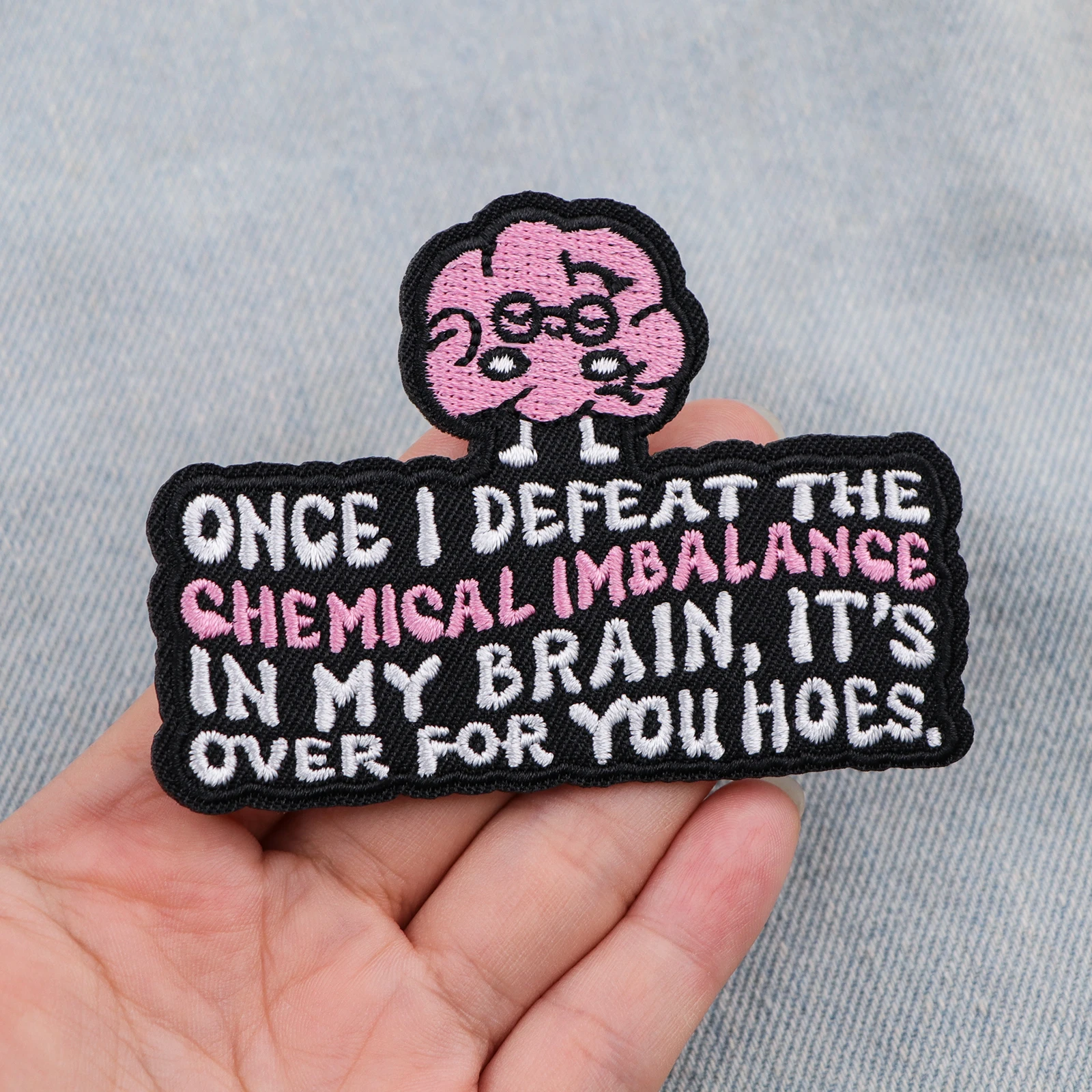 Parche bordado de Club de ovejas negras, citas divertidas, parches termoadhesivos para planchar para ropa, insignias para coser DIY - imagen 4