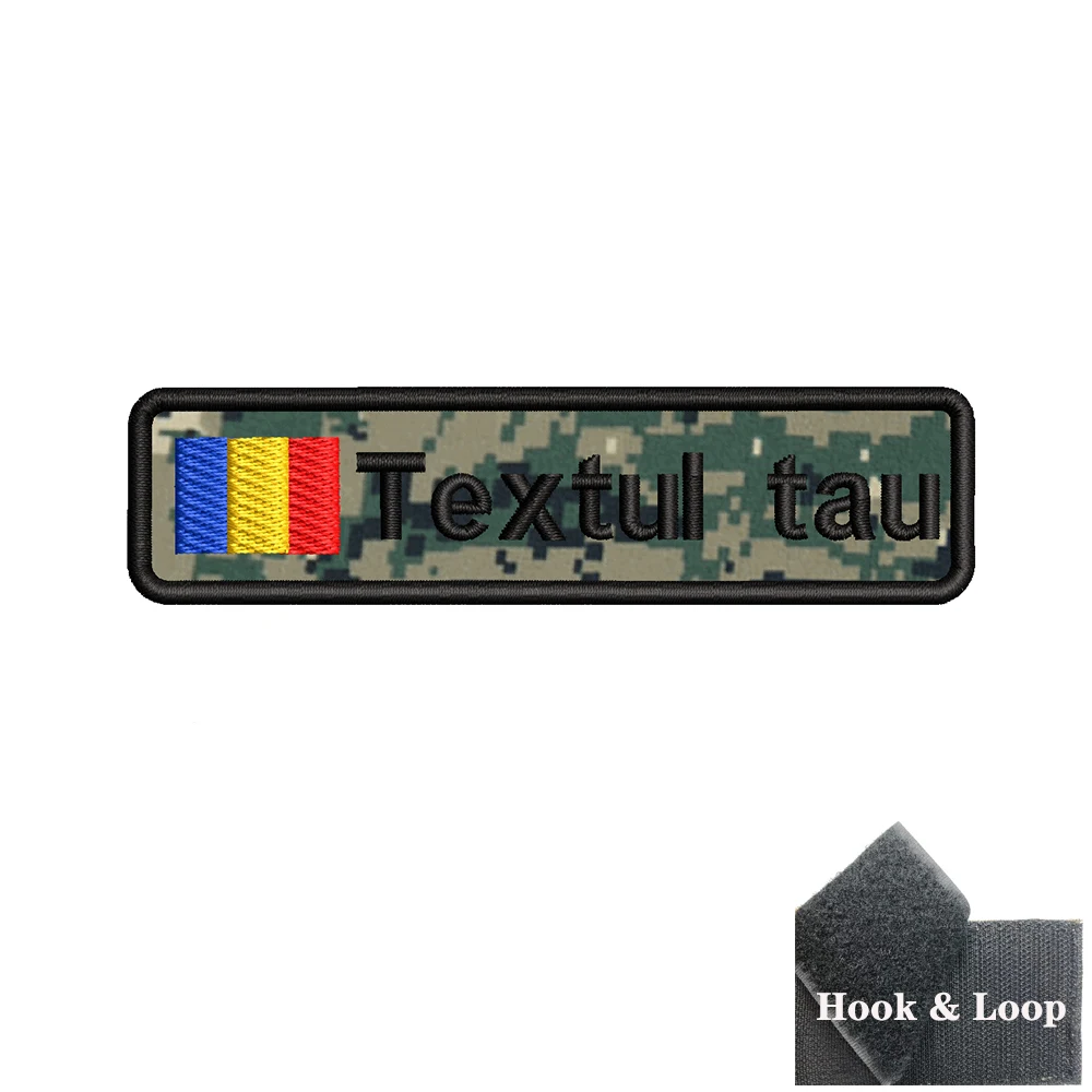 Parche de bandera con nombre personalizado, insignia de rayas, lazo de hierro o gancho, Camuflaje, 10cm x 2,5 cm, 1 unidad - imagen 5