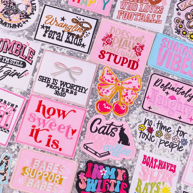 Parches bordados Girl Power para chaqueta, letras, parches para planchar para ropa, parche térmico, parche bordado con eslogan de confianza - imagen 2