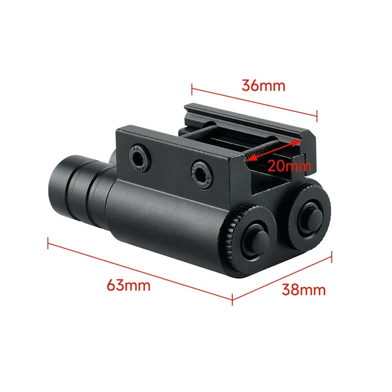 Linterna láser táctica portátil roja/verde Combo herramienta de caza deportes de larga distancia accesorios para RifleScope al aire libre riel de 20mm - imagen 3