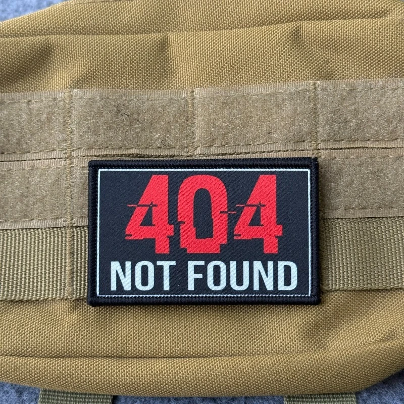 Parche táctico moral 404 Not Found velcro gancho-bucle para mochila - imagen 3