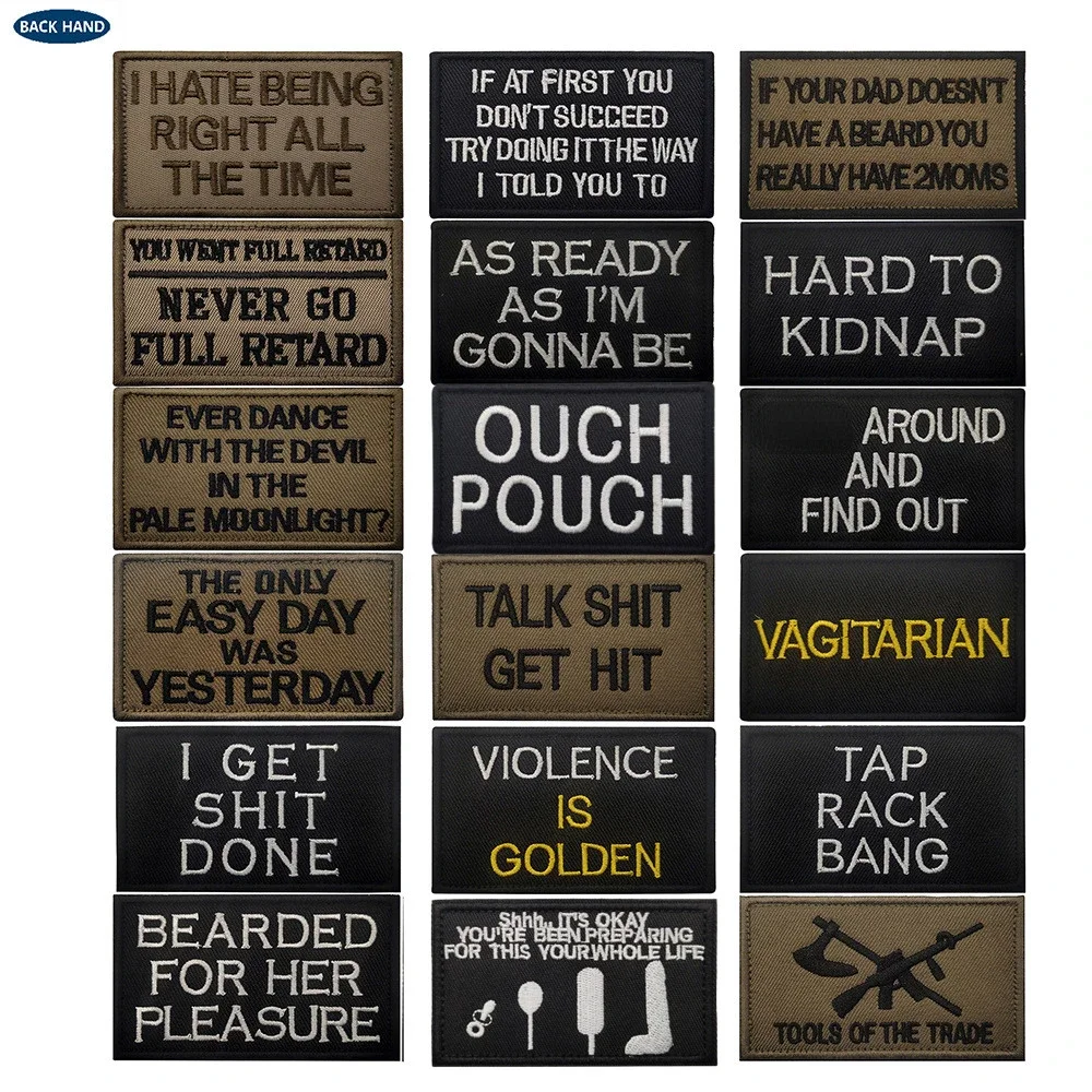 Parche bordado como listo como soy GONNA BE, divertidas motocicletas de motorista, brazalete táctico motivacional, parches, ejército Airsoft al aire libre - imagen 2