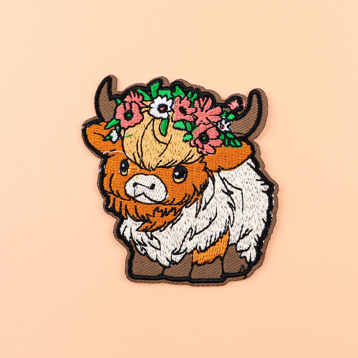 Parche termo vaca dibujos animados bordado ropa - imagen 4