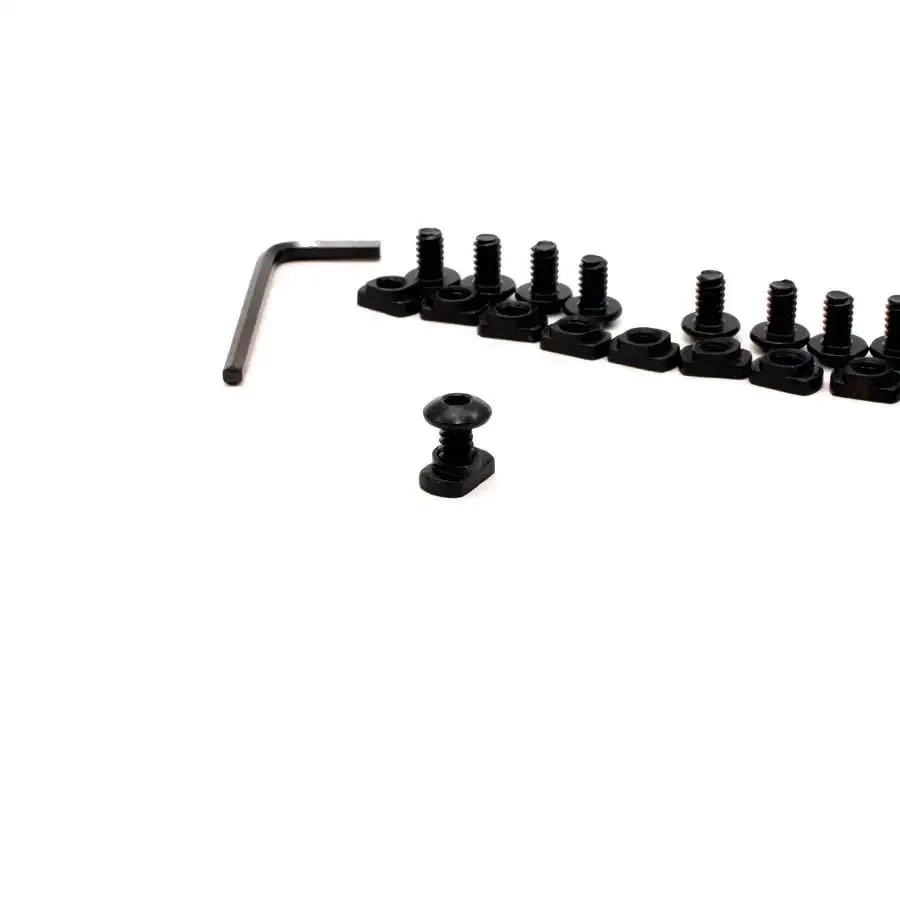 Paquete de 10 tornillos y tuercas de repuesto M-Lok para secciones de riel, con llave - imagen 2