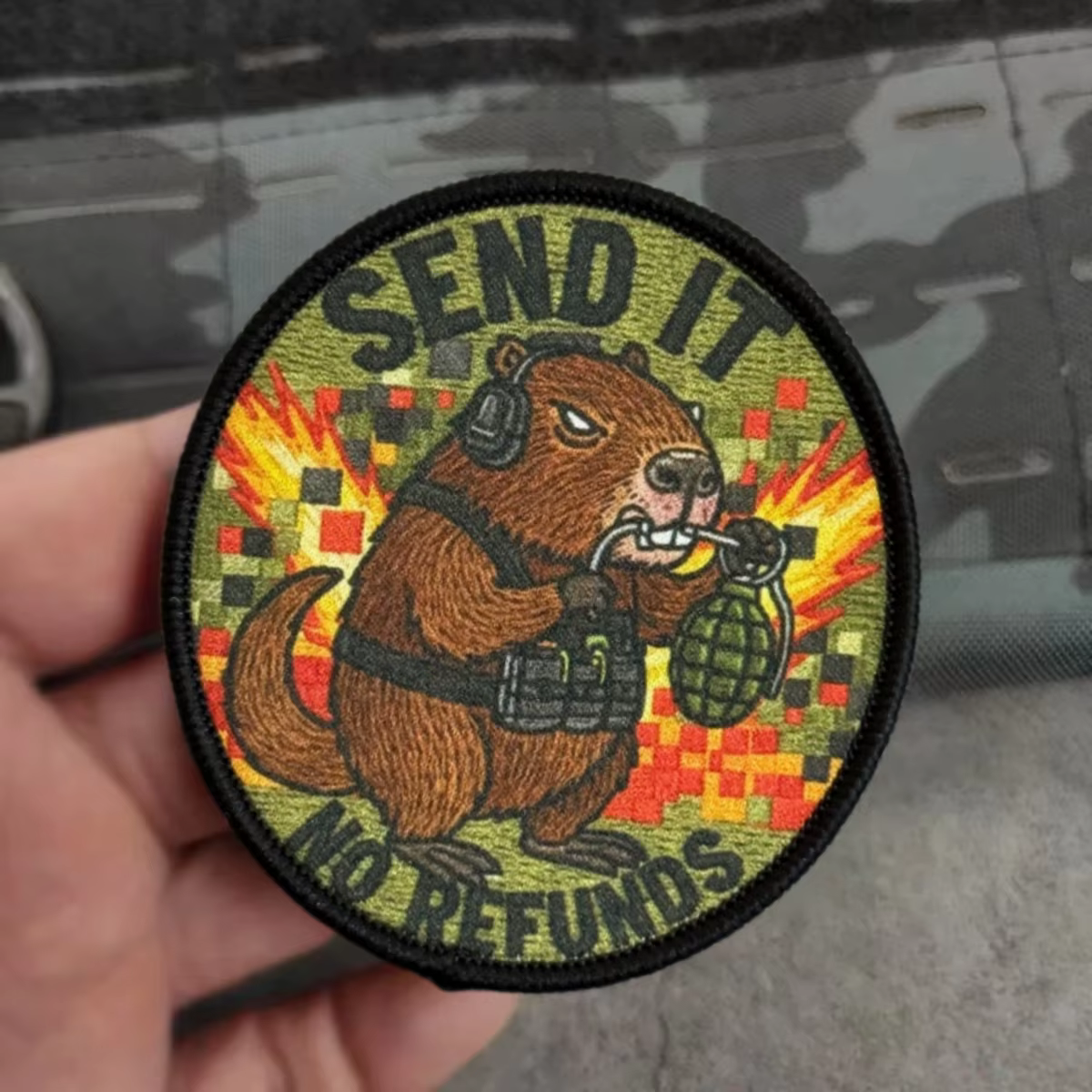 Parche táctico Beaver Morale velcro gancho y bucle ropa - imagen 5