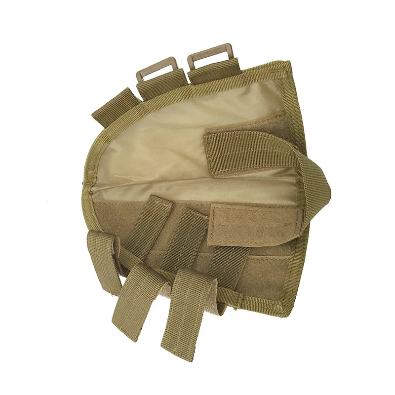 Rifle táctico escopeta Buttstock bala bolsa Rifle Stock munición Shell Nylon revista Molle bolsa soporte para cartuchos arma equipo de caza - imagen 3