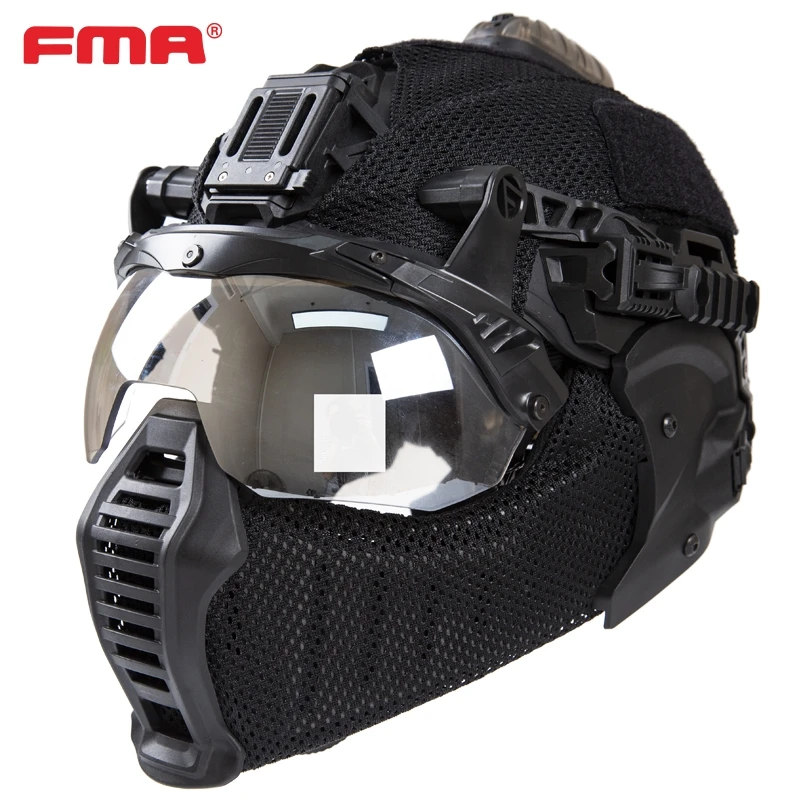 Casco táctico EX máscara facial todo terreno protección oídos - imagen 2