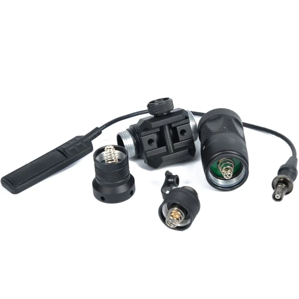 Luz de arma táctica M300V IR M600V, iluminación IR, linterna LED Scout/interruptor de presión remoto para caza, riel Picatinny - imagen 3