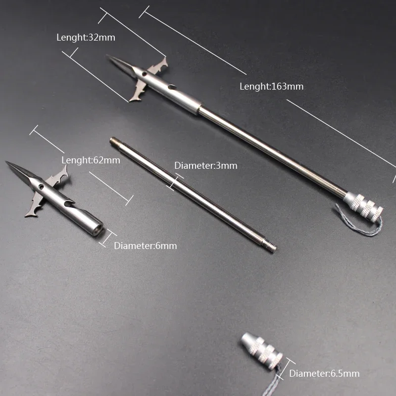 Suministros de tiro al aire libre, alta calidad, 2 piezas, acero inoxidable, tirachinas, tiro con arco, carrete de pesca, herramienta de dardos desmontable - imagen 2