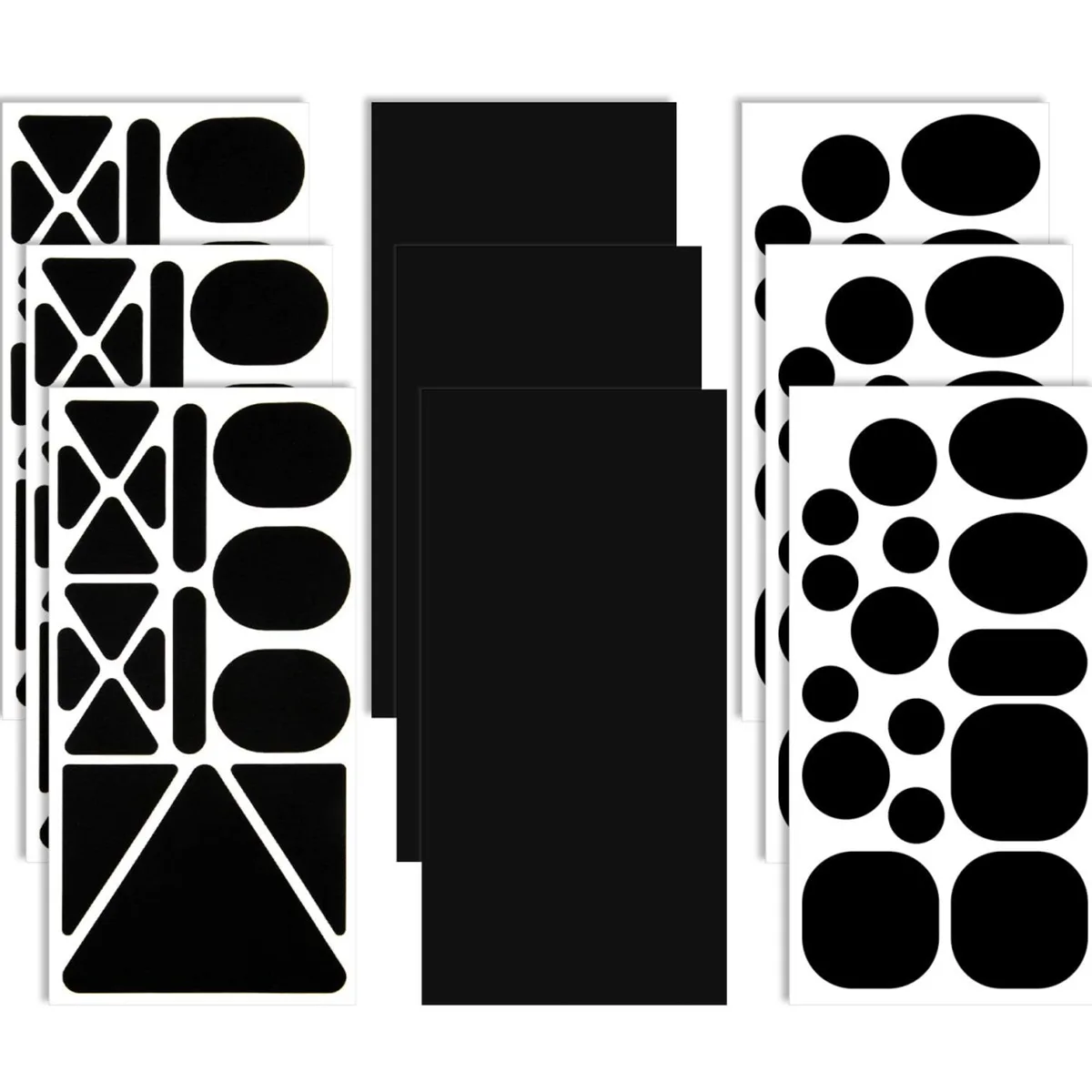 Prajna 9 unids/set parches de reparación de chaquetas parches autoadhesivos ropa de tienda parches de reparación de Color negro tela de parche lavable - imagen 5