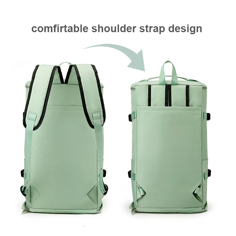 Mochila deportiva impermeable para hombre y mujer, bolso de hombro multifuncional para gimnasio al aire libre, Yoga, zapatos de gran capacidad, Duffle seco y húmedo - imagen 3