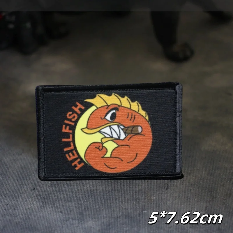 Insignia de moral de Animal divertido, parches de gancho y bucle con estampado de gato FAFO, brazalete de Meme de gato gordo Bongo, no toques mi basura, pegatinas de mapache - imagen 2