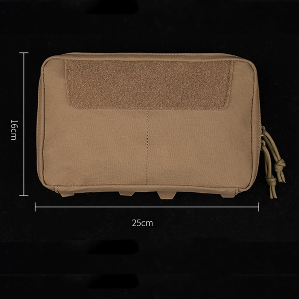 Bolsa GP MOLLE para uso General, paquete EDC, IFAK, Panel de bucle, doble cremallera, accesorios para chaleco de caza al aire libre - imagen 2