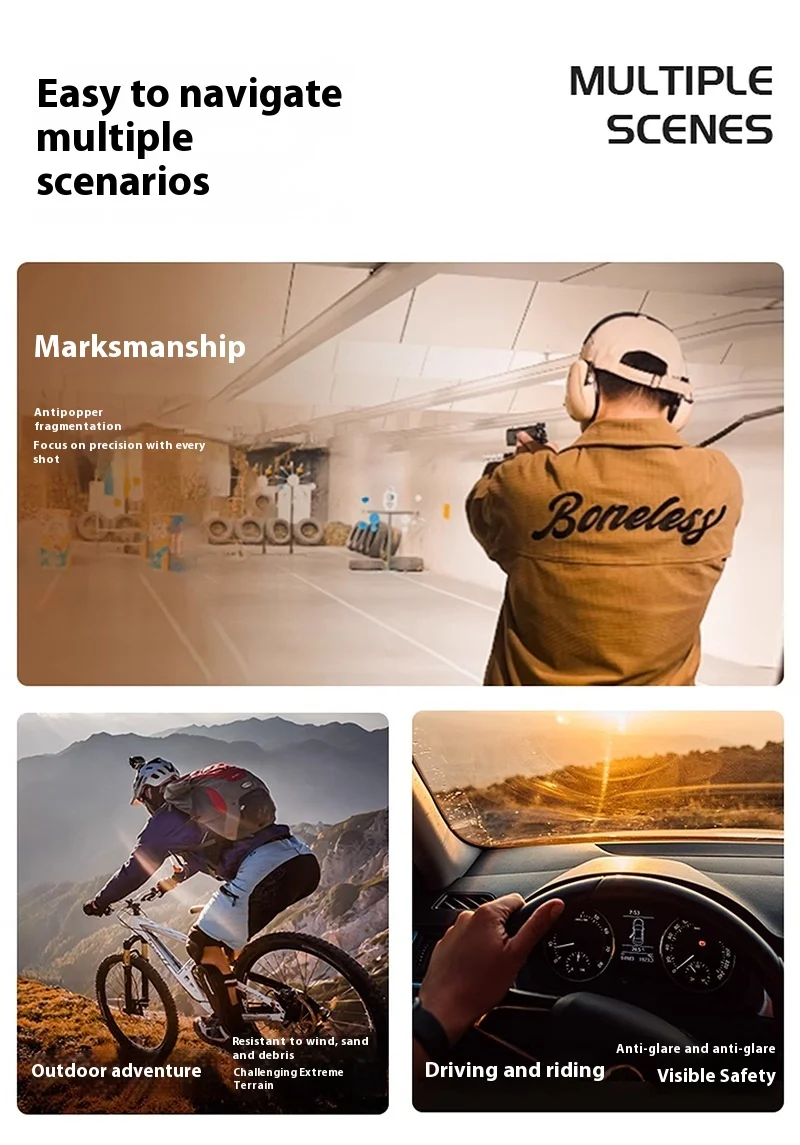 JSJM-Gafas tácticas militares para exteriores, 2,0 MM, a prueba de viento, a prueba de polvo, CS, Gafas protectoras seguras UV400, Gafas de montañismo - imagen 4