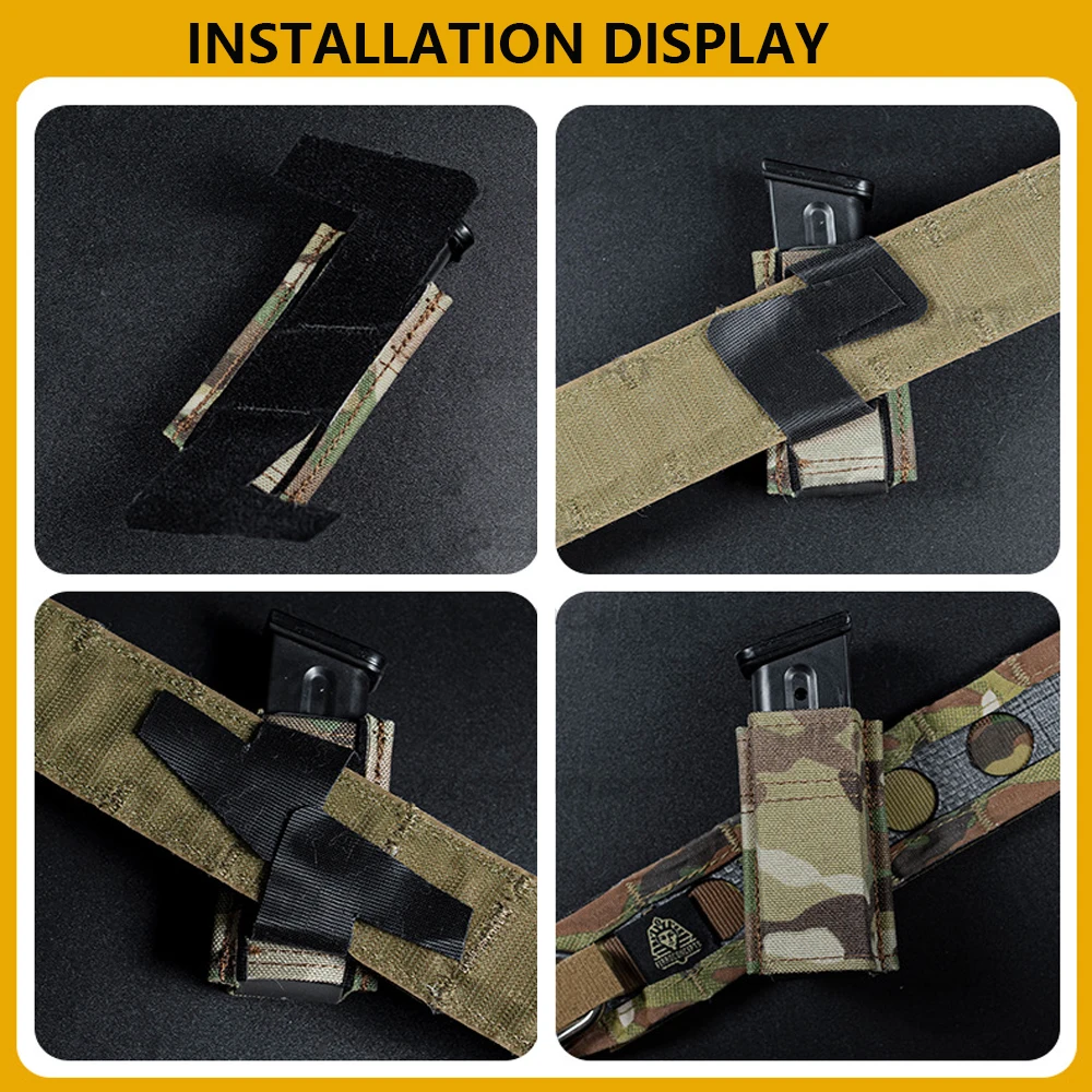 Bolsa táctica para cargador de pistola individual para Airsoft GLOCK M9 P226 HK USP cinturón rápido multiángulo 9MM bolsas individuales Mag - imagen 3