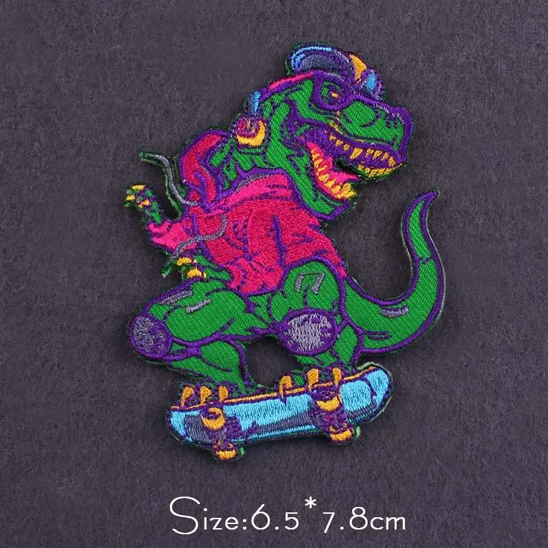 Parches bordados de leopardo y tigre para planchar en la ropa, pegatinas de animales, apliques de costura, parche Fusible - imagen 5