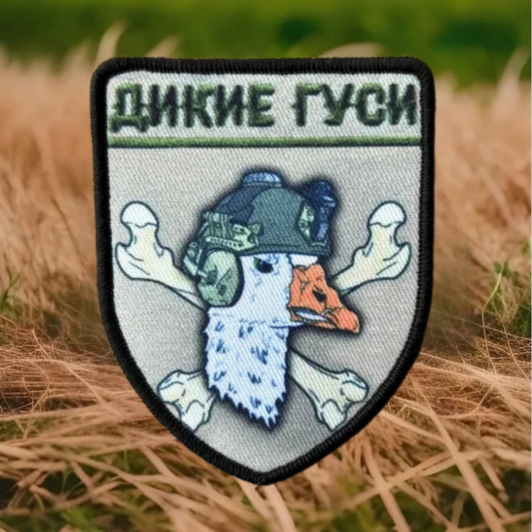 Parche táctico de ganso para ropa, insignia de moral, estampado de gancho, brazalete, parches militares del ejército, pegatina para mochila - imagen 2