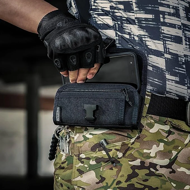 OneTigris MOLLE Bolsa horizontal para teléfono celular Riñonera para deportes al aire libre para teléfono de 4,7"/5,5" |   Embalaje reutilizable - imagen 5