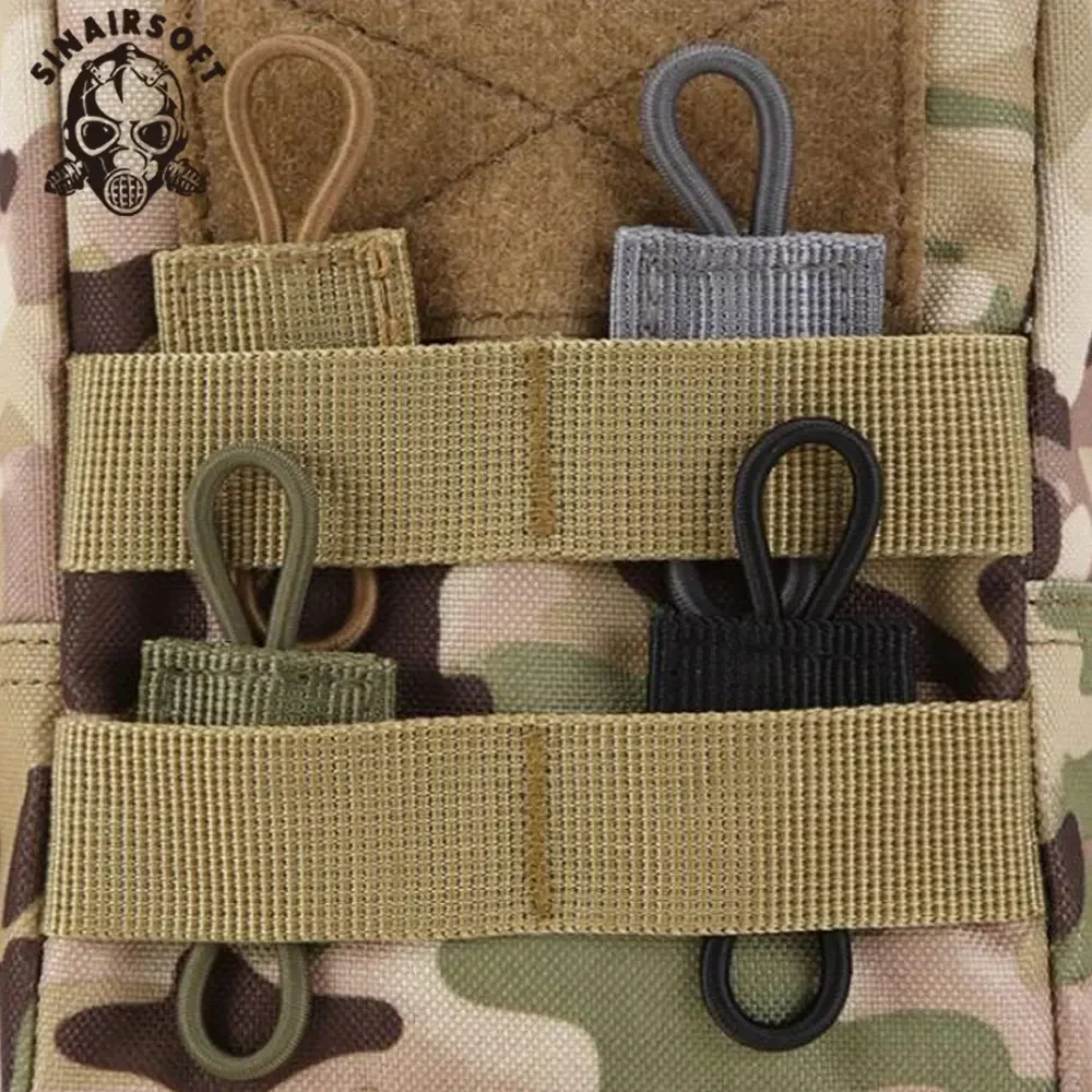 SINAIRSOFT 4 Uds hebilla de encuadernación de antena sistema Molle táctico al aire libre mochila accesorios de Camping hebilla de encuadernación fija táctica - imagen 5