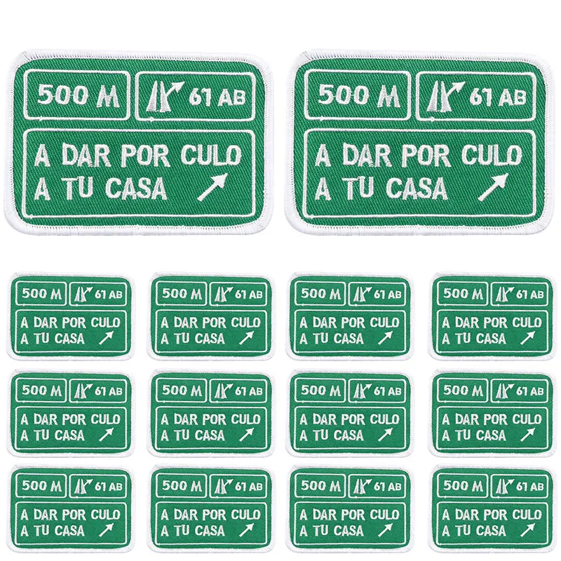 10 unids/lote A LLORAR A LA LLORERIA parche bordado hierro en parches para ropa parches termoadhesivos en ropa pegatina para coser - imagen 2