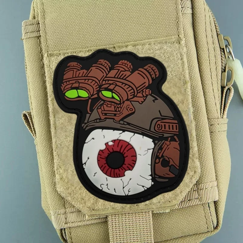 Parche de PVC 3D "Instrumento de visión nocturna", insignia de moral táctica, parches militares con gancho, pegatinas para mochila para ropa - imagen 5