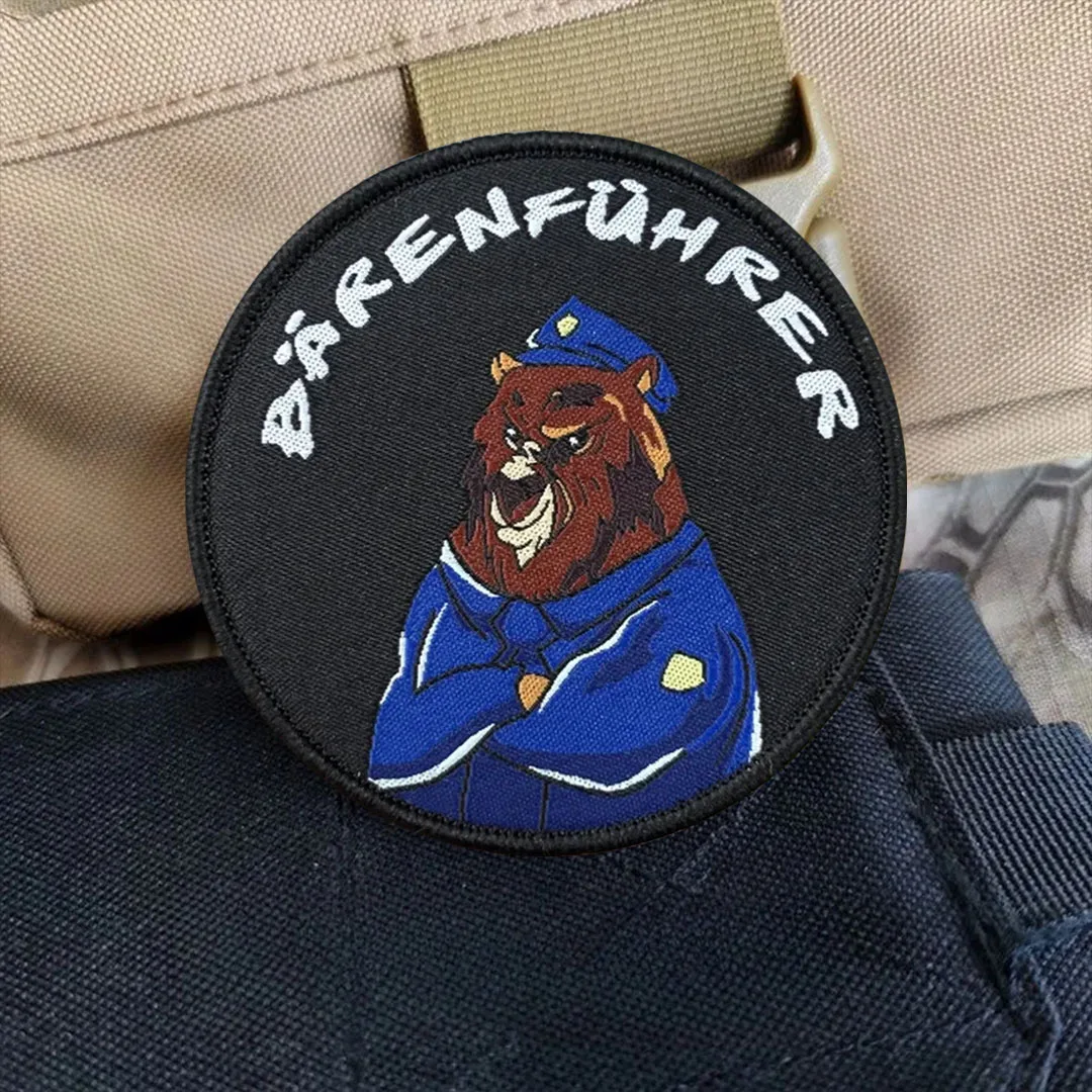 Parche táctico de oso, parches de gancho y bucle, insignia de moral tejida, brazalete del ejército militar, pegatinas para mochila - imagen 2