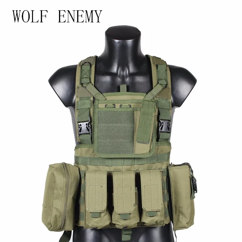 Chaleco de combate táctico Molle RRV para caza, aparejo de pecho, arnés de Paintball, Airsoft con bolsa de wagin, paquete EDC, accesorios - imagen 5