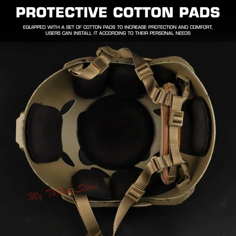 OPS-CORE SF Casco táctico rápido de corte súper alto, ligero para disparar al aire libre, equipo de protección Airsoft CS - imagen 5