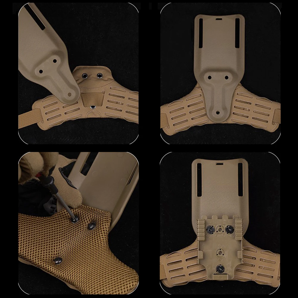 Adaptador de funda de pierna táctica ARC, Base de montaje RTI DUTY, Kit QLS para G17 19 M9, caza, tiro, Airsoft, plataforma de transporte de cintura - imagen 3