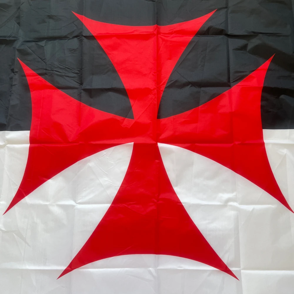 Bandera de la Iglesia Católica Romana de 90x150cm, pancarta de guerra de Cruz Roja de los Caballeros Templarios de 3x5 pies - imagen 4