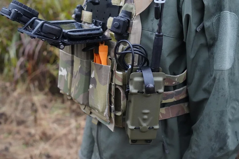 K-012 Estuche de almacenamiento de apertura y cierre de radio táctica Airsoft para batería extendida UV5R R1 y tercera generación - imagen 5