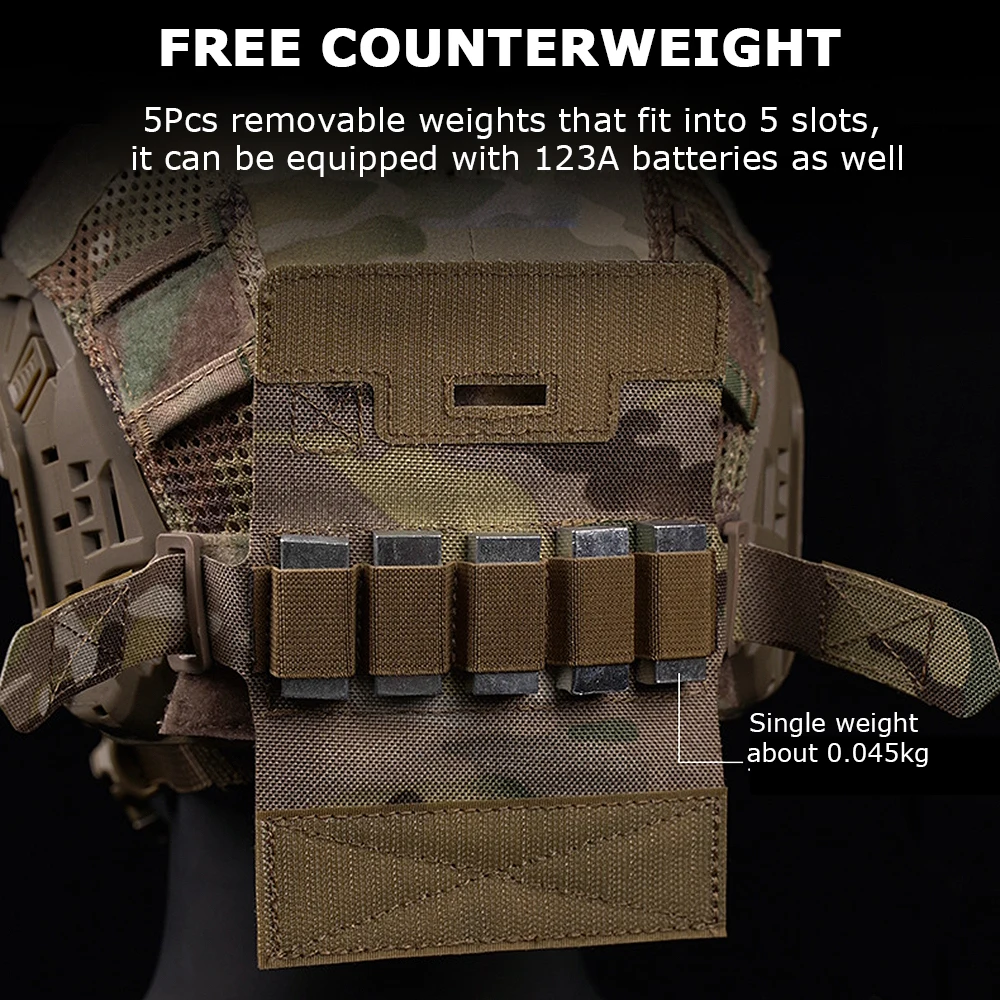 Bolsa de peso de contrapeso para casco táctico, bolsa de contrapeso NVG para cascos OPS-Core Fast BJ PJ MH Airsoft, accesorios para casco - imagen 5