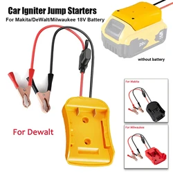 Ajuste para Makita para DeWalt para Milwaukee 18V encendedor saltar arrancadores batería de litio Kit de fuente de alimentación de emergencia con fusible