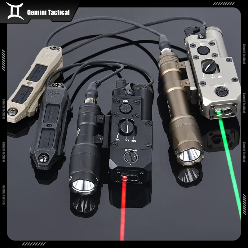 WADSN CQBL-1 de Metal, indicador láser con puntero rojo/verde/azul, mira IR, caza, arma Airsoft, puntería compatible con riel Picatinny de 20 MM - imagen 2