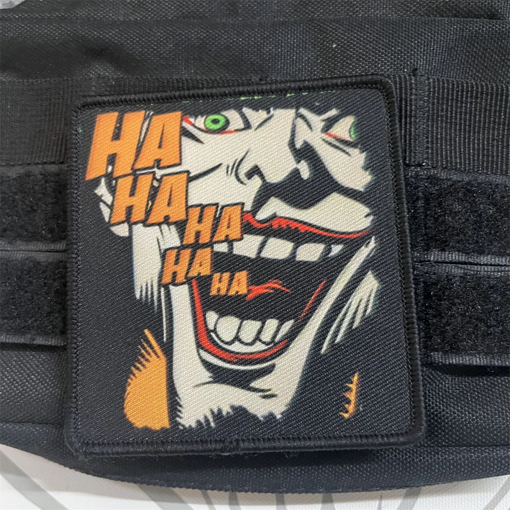 Parche táctico Joker Morale de HAHAHA, parches de gancho y bucle impresos para ropa, pegatina para mochila del ejército militar - imagen 4