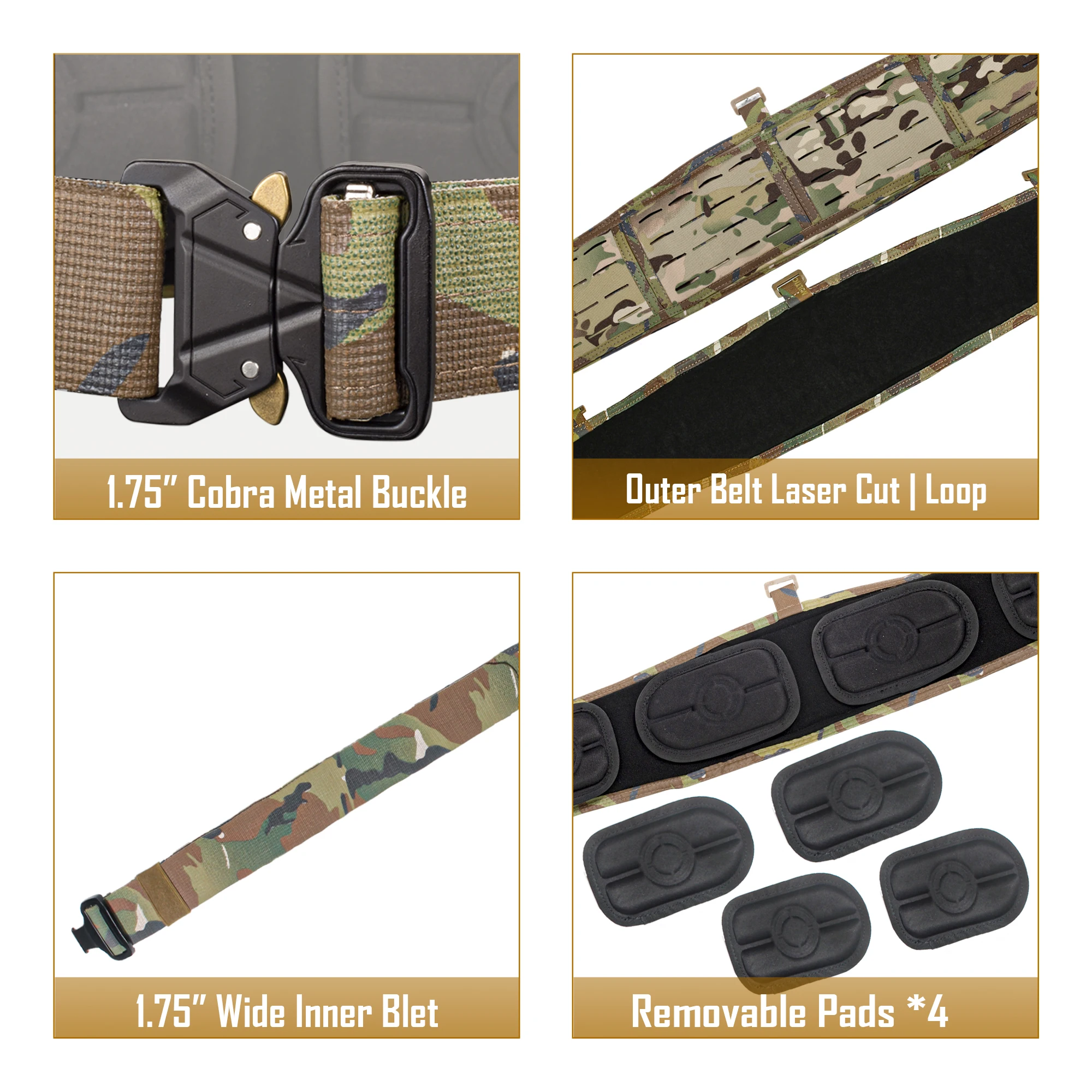 Cinturón táctico de DRAGON EDGE, cinturón ligero de tiro, corte láser, Airsoft, caza Militar - imagen 4