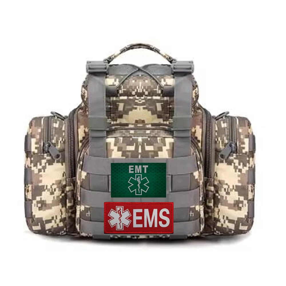 Insignia de identificación nocturna de primeros auxilios, brazalete con gancho para mochila, IR reflectante, EMT, rescate médico, moral EMS, nuevo diseño - imagen 2