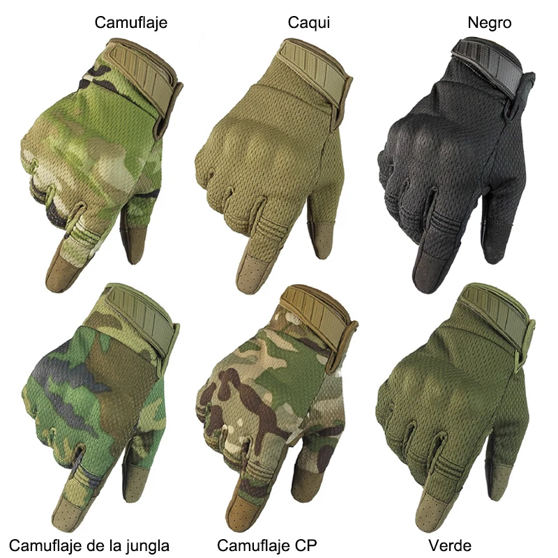 Hombres Ciclismo Montar Bicicleta Dedo completo Motos Guantes de carreras Pantalla antideslizante Deportes al aire libre Guantes tácticos militares Proteger equipo - imagen 3