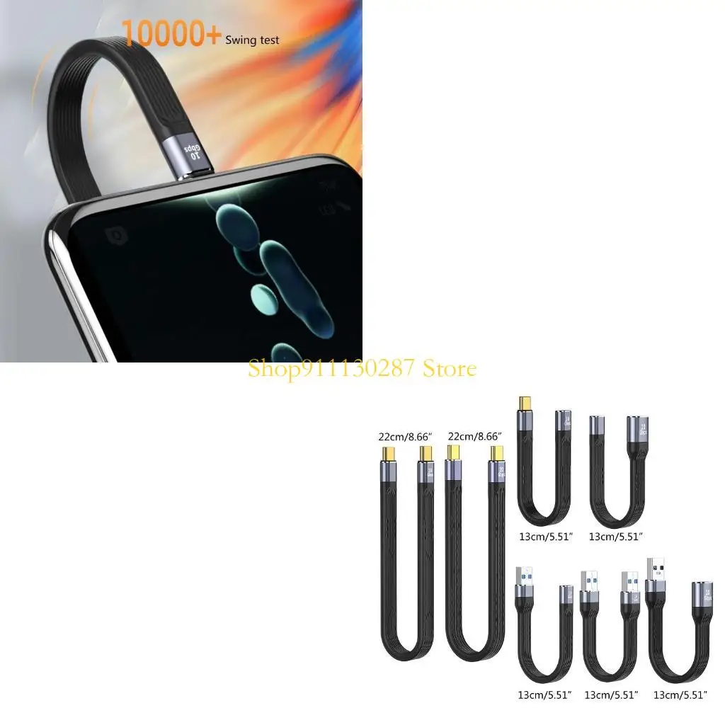 J1HC Cable carga velocidad 10/20 Gbps, suave a línea 13 22 negro con chip E-Marker