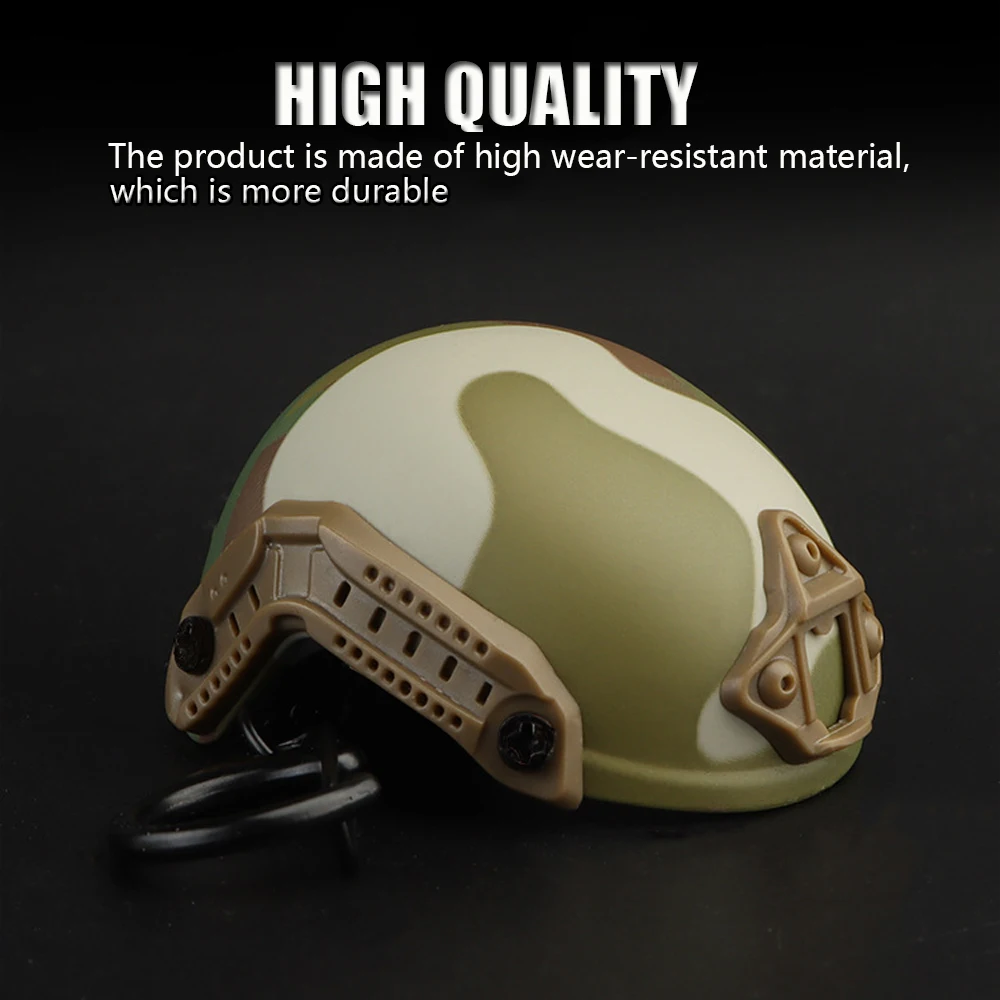 Llavero Abrebotellas con forma de casco rápido, minimodelo táctico de pistola Airsoft, caza al aire libre, senderismo, abridor de cerveza - imagen 3