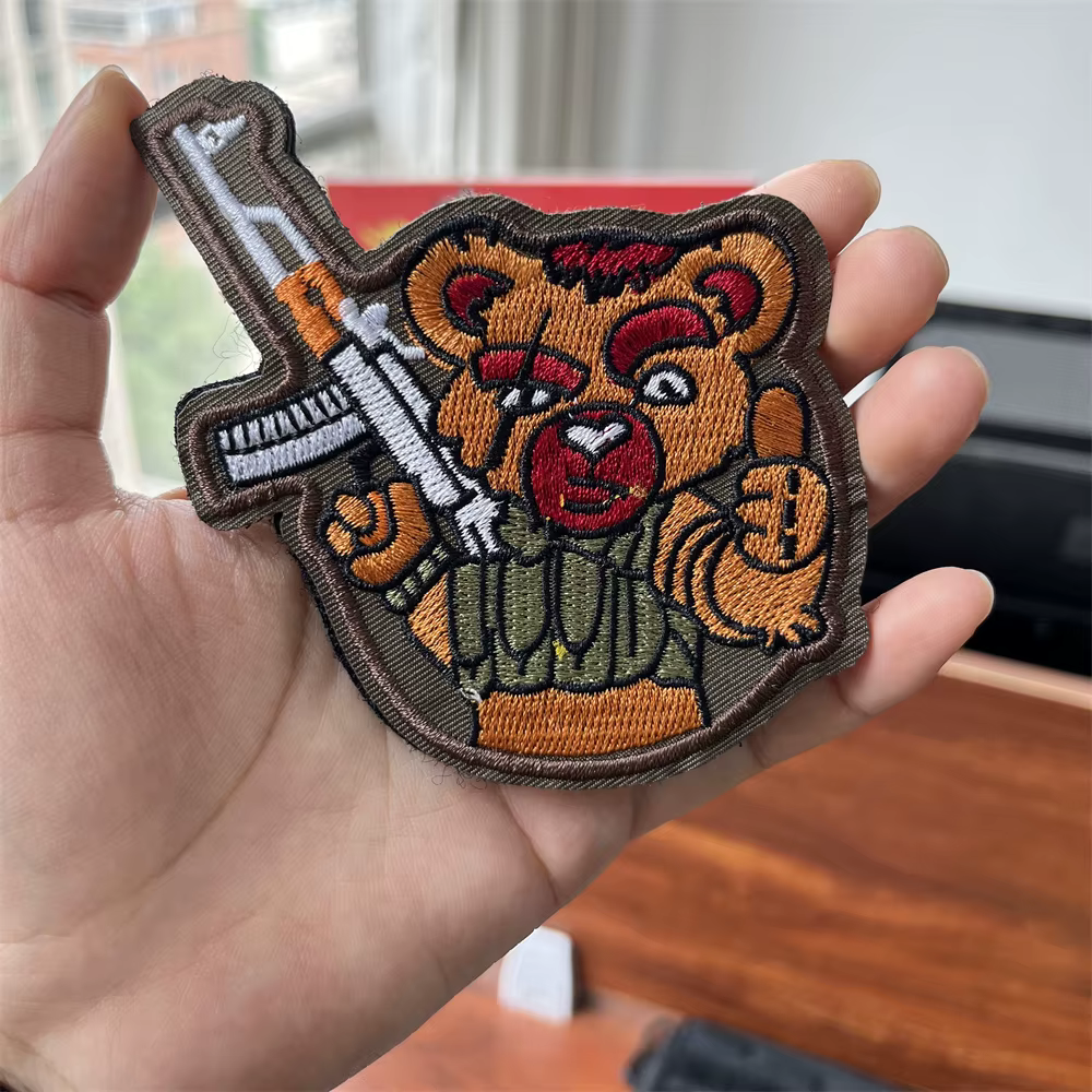 Memento Mori Parche bordado calavera danzante – Velcro táctico para equipo - imagen 5