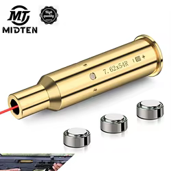 MidTen Bore Sight Laser 7.62x54R Red Dot Boresighter con baterías adicionales mira táctica para rifle